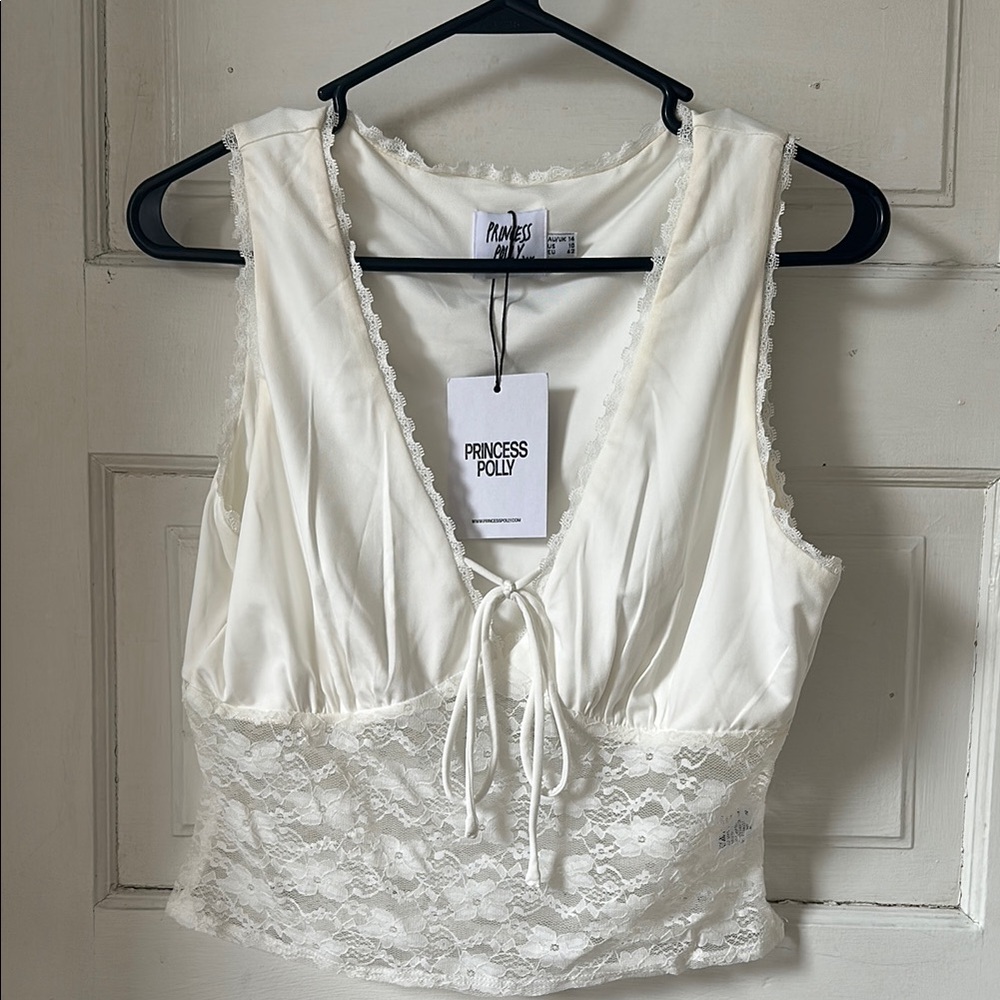 Princess Polly Isolde Lace Trim Top